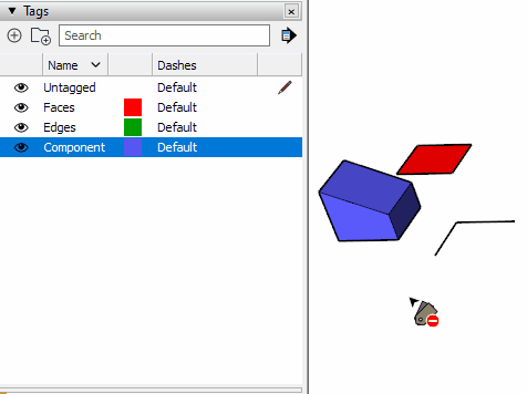 Remove tags in SketchUp with Untag